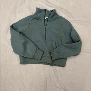 Green Quarter-Zip Pullover